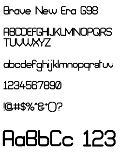 Brave New Era G98 - Font Brave New Era G98 - Font