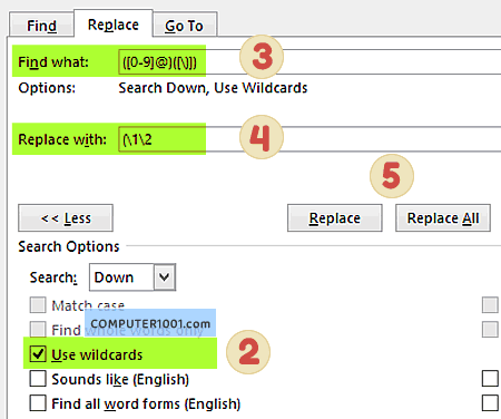 Tulis kode di Kotak Find dan Replace Tulis kode di Kotak Find dan Replace