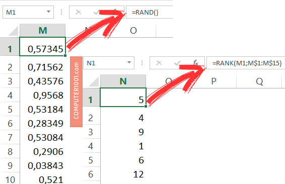 Angka acak Excel pada 1 kolom Angka acak Excel pada 1 kolom