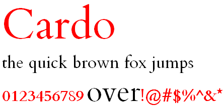 Cardo - Font Cardo - Font