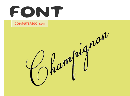 Champignon Font Kaligrafi Font Kaligrafi Champignon