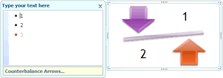 Counterbalance Arrows Layout Counterbalance Arrows Layout