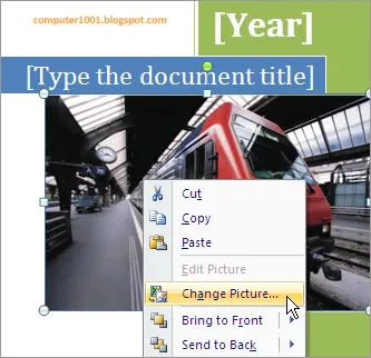 Mengganti Gambar Cover Page