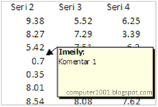 Comment - as displayed on sheet Comment - as displayed on sheet