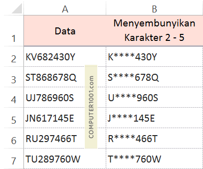 Menyembunyikan 4 Karakter Tengah Menyembunyikan 4 Karakter Tengah