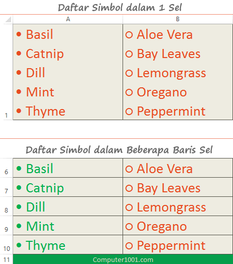 Contoh Daftar Simbol Excel Contoh Daftar Simbol Excel