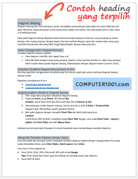 Contoh Heading yang Terpilih Contoh Heading yang Terpilih