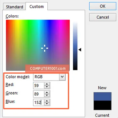 Nilai RGB warna logo Facebook Nilai RGB warna logo Facebook