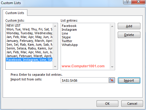 Contoh Custom List Contoh Custom List