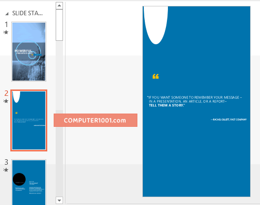 Contoh tampilan slide portrait setelah perubahan orientasi Contoh tampilan slide portrait setelah perubahan orientasi