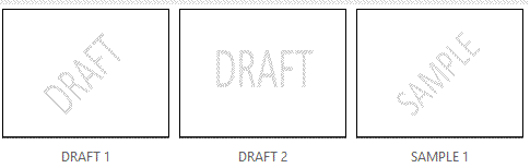 Posisi watermark horizontal dan diagonal