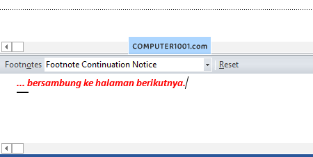 Contoh keterangan bersambung ke halaman berikutnya Contoh keterangan bersambung ke halaman berikutnya