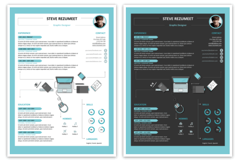 Contoh template reseume kreatif
