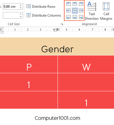 Contoh 1 masalah perataan pada tabel Contoh 1 masalah perataan pada tabel