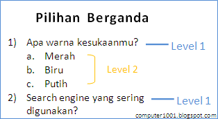 Contoh_Daftar_Multilevel - Pilihan Berganda Contoh_Daftar_Multilevel - Pilihan Berganda