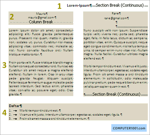 Contoh Tampilan Gabungan Kolom Di Dokumen Word Contoh Tampilan Gabungan Kolom Di Dokumen Word