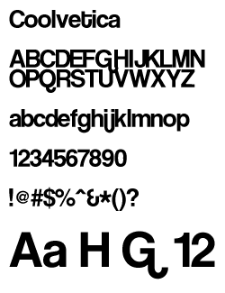 Coolvetica - Font Coolvetica - Font