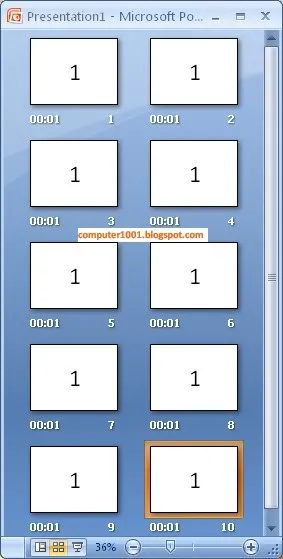 Tampilan di Slide Sorter PowerPoint Tampilan di Slide Sorter PowerPoint