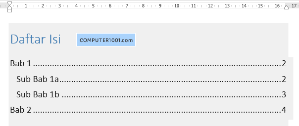 Contoh Daftar Isi Word Contoh Daftar Isi Word