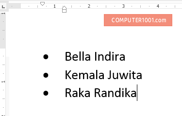 Daftar Nama Word