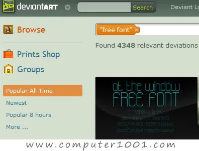 Situs Download Font Gratis deviantART