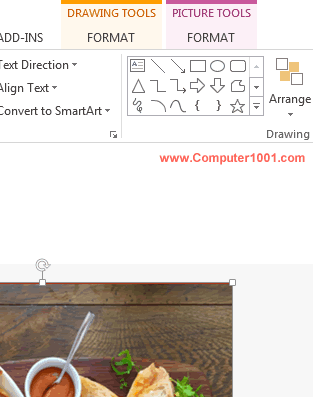 Drawing Tools dan Picture Tools di toolbar Drawing Tools dan Picture Tools di toolbar
