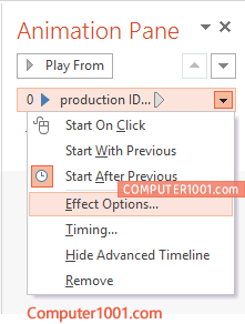 Pilih Effect Options