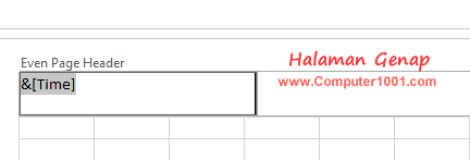 Header Footer Excel Berbeda untuk Halaman Genap (Page Layout View) Header Footer Excel Berbeda untuk Halaman Genap (Page Layout View)