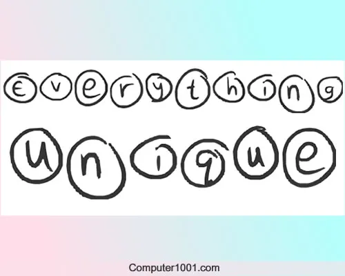 Font Bulat Everything Unique