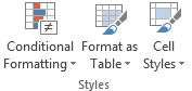 Styles Excel Styles Excel