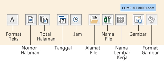 Elemen Header Footer Excel Elemen Header Footer Excel