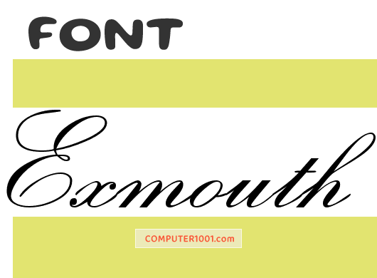 Exmouth Font Kaligrafi Font Kaligrafi Exmouth