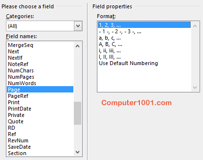 Page untuk Sisipkan Nomor Halaman