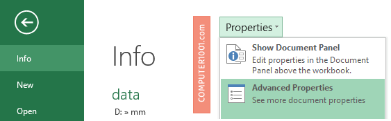 File Info Properties File Info Properties