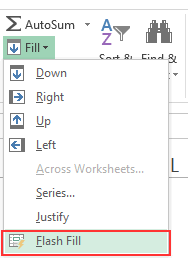Editing - Fill - Flash Fill Editing - Fill - Flash Fill