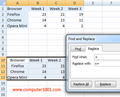 Find dan Replace Data Tabel 2 Find dan Replace Data Tabel 2