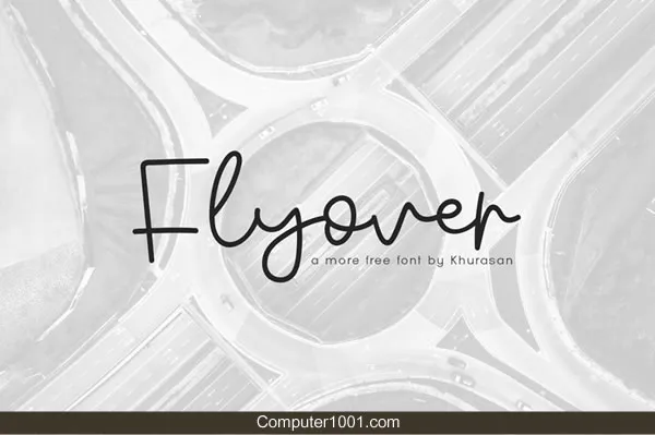 Font Tulisan Tangan Flyover