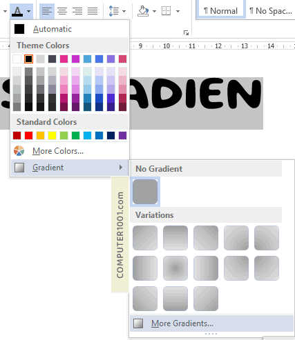 Pilih More Gradients Pilih More Gradients
