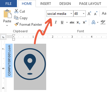 Ubah ke font simbol lokasi Word Excel PowerPoint Ubah ke font simbol lokasi Word Excel PowerPoint