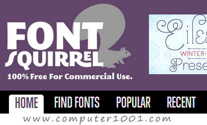 Situs Download Font Gratis Font Squirrel