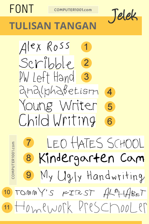 Font Tulisan Tangan Jelek Font Tulisan Tangan Jelek