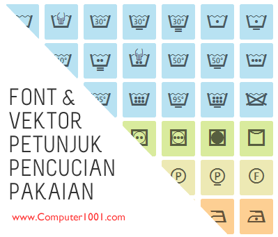 Download 4 Set Font dan Vektor untuk Membuat Petunjuk Pencucian pada Label Pakaian Download 4 Set Font dan Vektor untuk Membuat Petunjuk Pencucian pada Label Pakaian