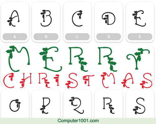 HolLeigh Caps Font Font Ucapan Natal HolLeigh Caps