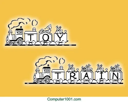 Font Gambar Natal Toy Train Font Gambar Natal Toy Train