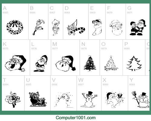 Font Gambar Natal WmChristmas Font Gambar Natal Wmchristmas