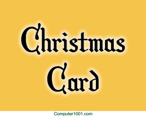 Christmas Card Font Font Christmas Card