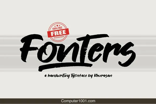 Font Tulisan Tangan Fonters