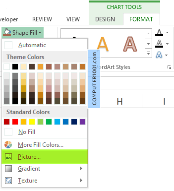 Pilih Shape Fill - Picture