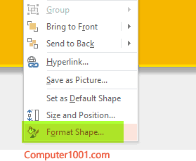 Pilih Format Shape Pilih Format Shape