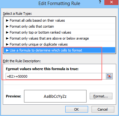 Formula ubah warna tulisan Excel